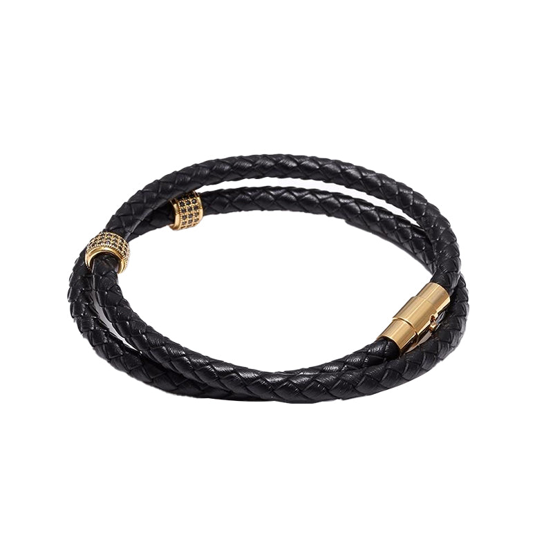 Beau Outerwear  Braided Leather Bracelet