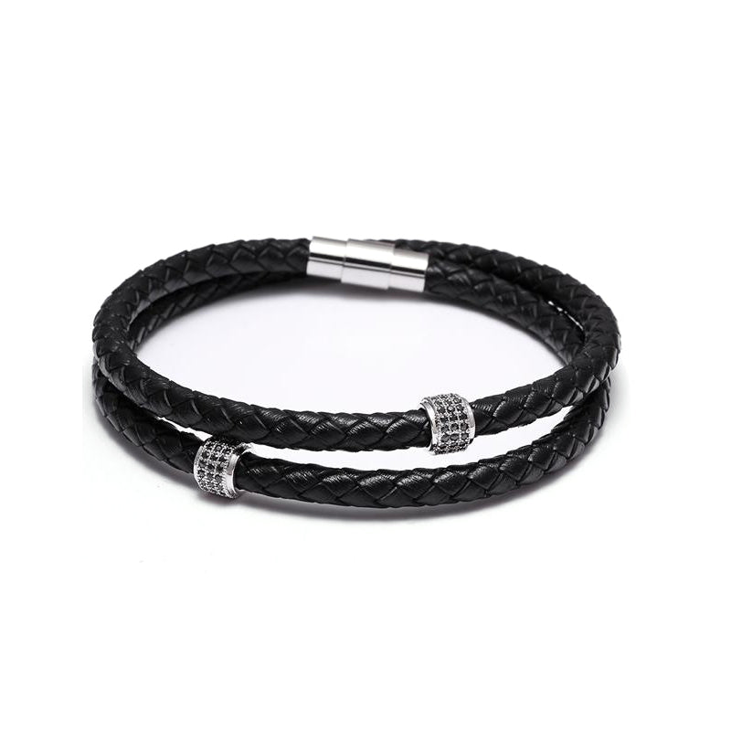 Beau Outerwear  Braided Leather Bracelet