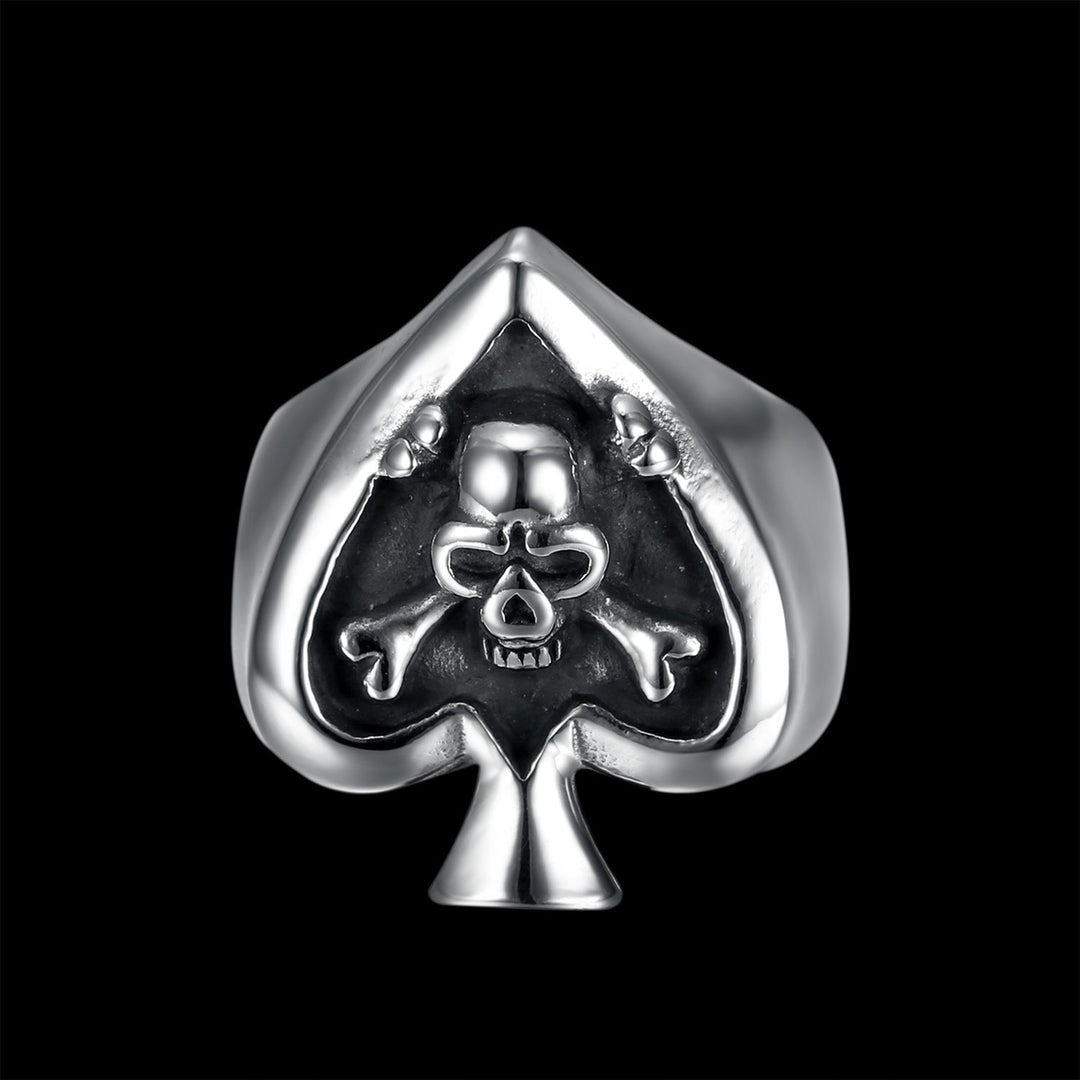 SKULL OF SPADE RING