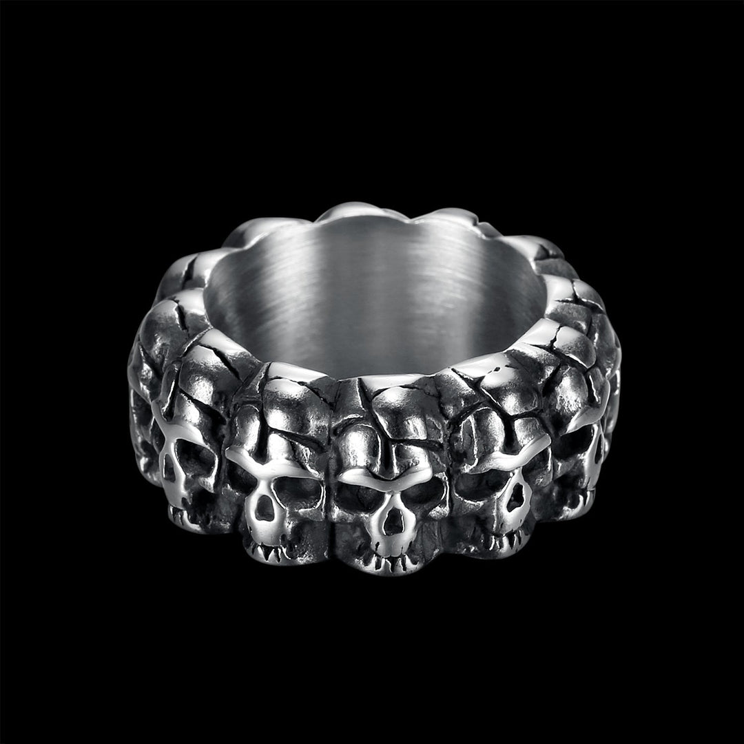 SKULL HEADS RING