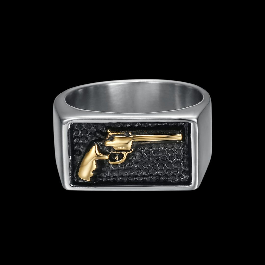 GOLD GUN RING