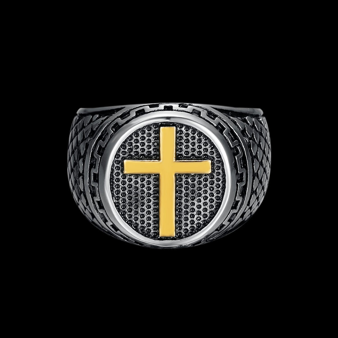 GOLDEN CROSS RING