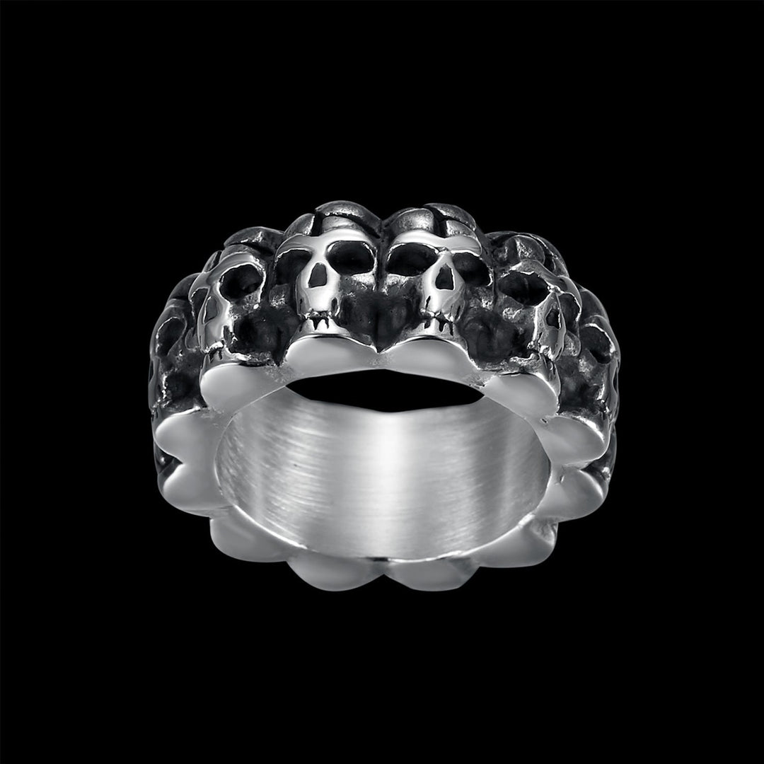 SKULL HEADS RING