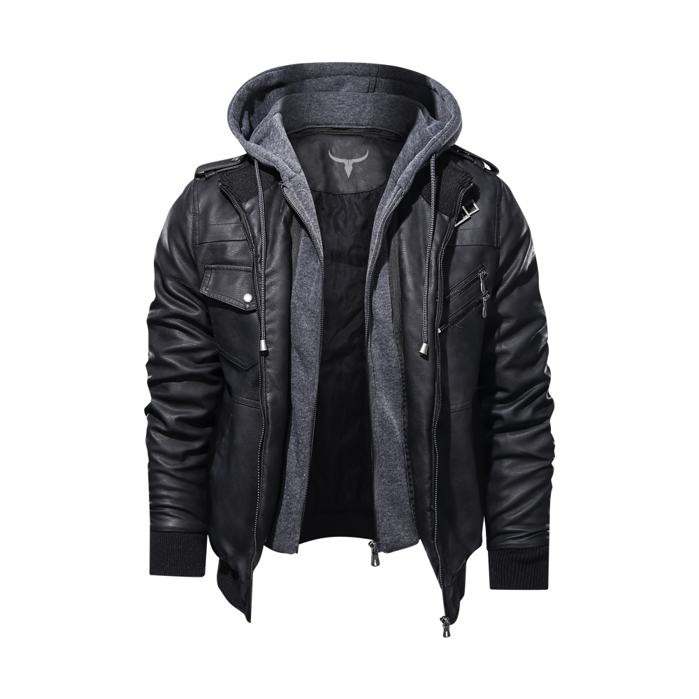 Beau Outerwear Hooded Vindication Leather Jacket