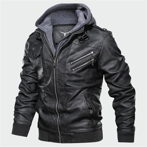 Beau Outerwear Hooded Vindication Leather Jacket