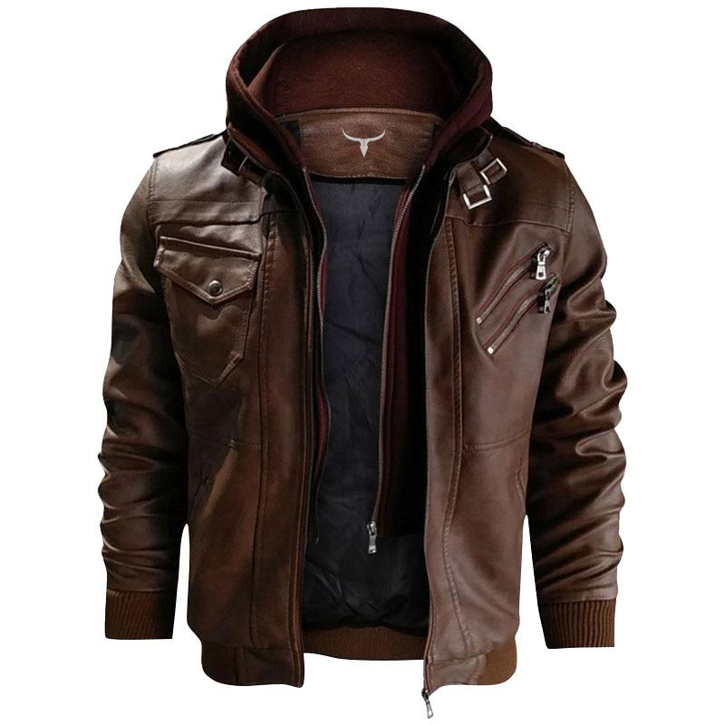 Beau Outerwear Hooded Vindication Leather Jacket