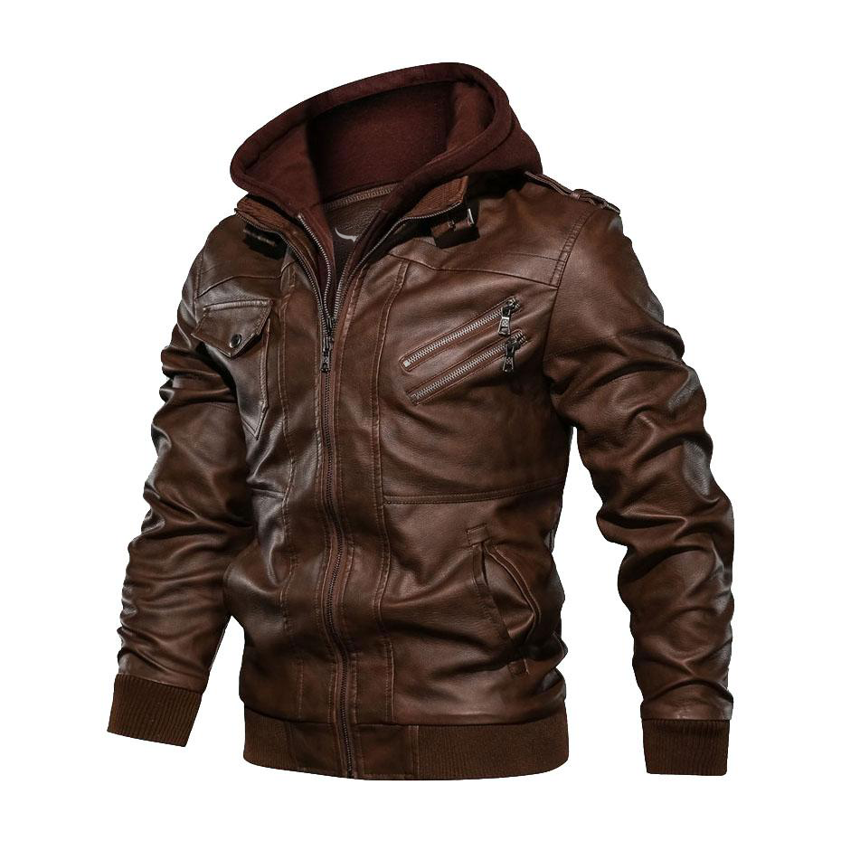 Beau Outerwear Hooded Vindication Leather Jacket