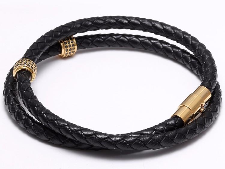 Beau Outerwear  Braided Leather Bracelet