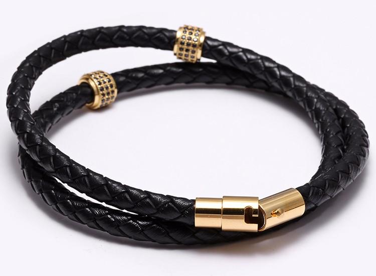 Beau Outerwear  Braided Leather Bracelet