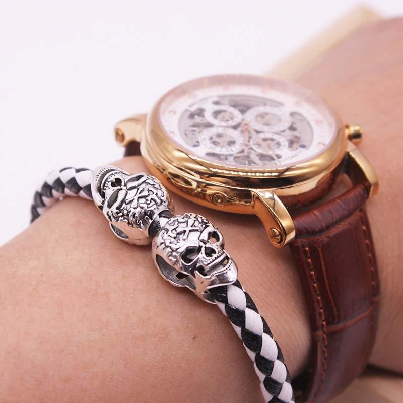 Beau Outerwear  Magnetic Skull Bracelet