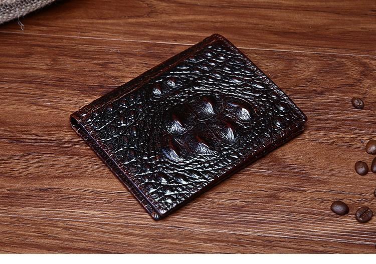 Beau Outerwear  Crocodile Embossed Bi-fold Wallet