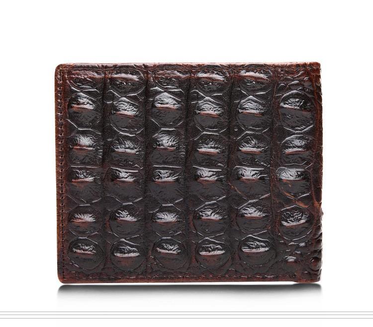 Beau Outerwear  Crocodile Embossed Bi-fold Wallet